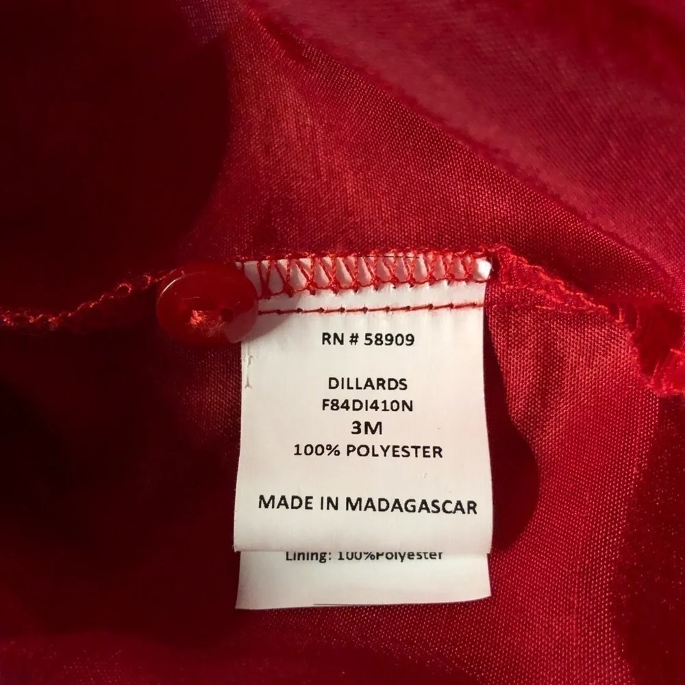 EDGEHILL COLLECTION - INFANT GIRLS RED FORMAL DRESS SIZE 3 MONTHS NWT
